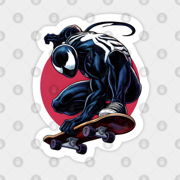Unleash the Edge: Captivating Anti-Hero Skateboard Art Prints for a Modern and Rebellious Ride! Sticker by insaneLEDP